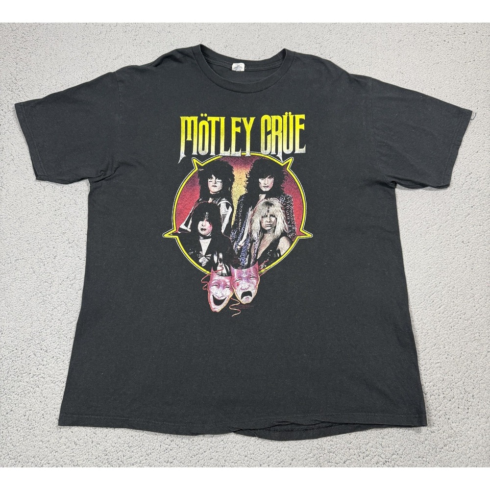 Motley Crue Shirt Mens XL Black Rock Band Music Graphic Tee Optima Mexico